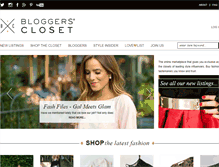 Tablet Screenshot of bloggerscloset.com